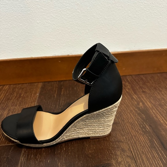 a new day Black Espadrille Ankle-Strap Wedge Sandals - Picture 5 of 6